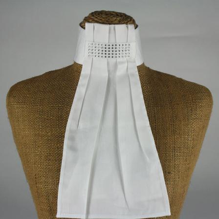 Style Stock White Classic Bling Euro Stock Tie
