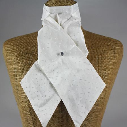 Style Stock Soft White Flecks Pre-Tied Stock Tie
