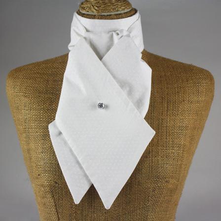 Style Stock White Polka Dot Pre-Tied Stock Tie