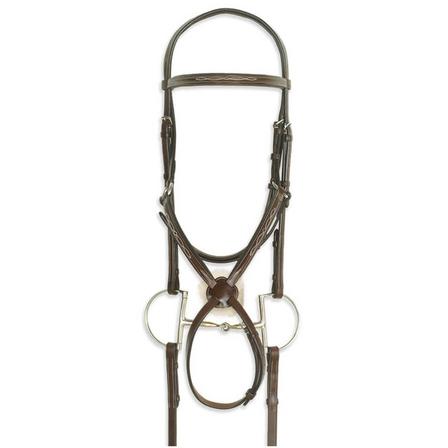 Ovation® Classic Collection- Figure 8 Comfort Crown Bridle with BioGrip™ Rubber Reins