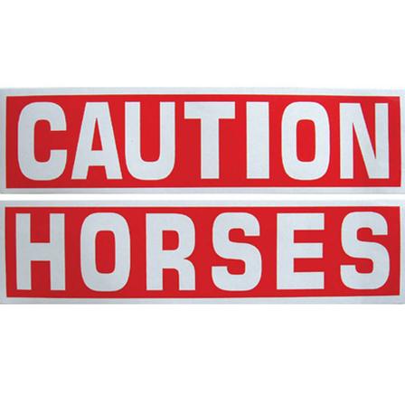 Caution Horses - Reflective Sticker