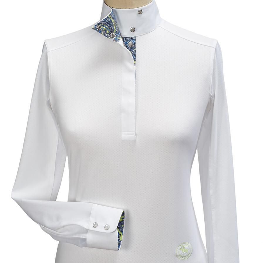 “ Paisley ” Ladies Talent Yarn Wrap Collar Show Shirt