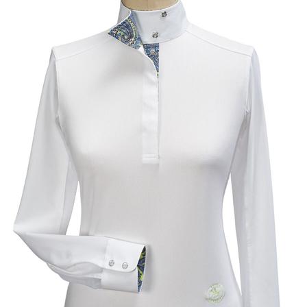 “Paisley” Ladies Talent Yarn Wrap Collar Show Shirt