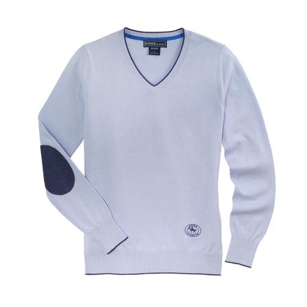 “Trey” V Neck Sweater POWDER_BLUE