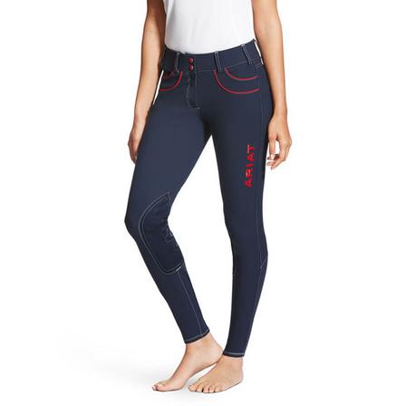 Ariat Womens Olympia Acclaim Low Rise Front Zip Knee Patch Breech