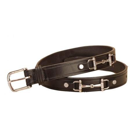 Tory Leather Belt with Brass Bits