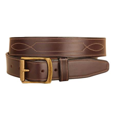 Leather Belt With Stitch Pattern 