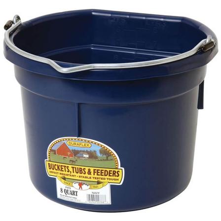 Little Giant Plastic Flat Back Bucket - 8 Qt