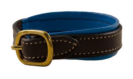 Classic Leather Padded Bracelet BROWN/SKY