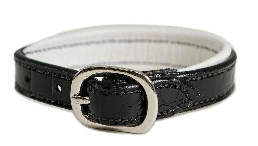  Croc Leather Padded Bracelet