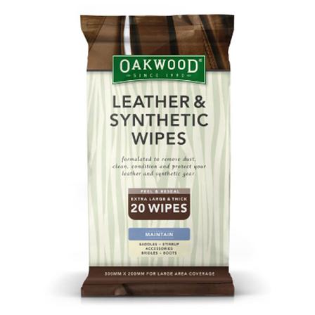 Oakwood Leather Instant Shine Wipes - 20 Count