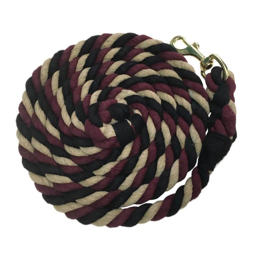 10 ' Heavy Cotton Tri- Colored Lead Rope