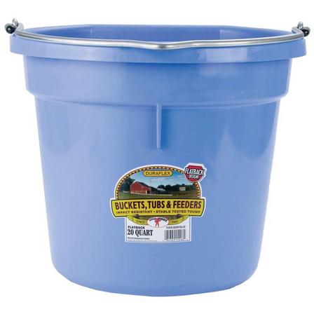 Little Giant Plastic Flat Back Bucket - 20 Qt