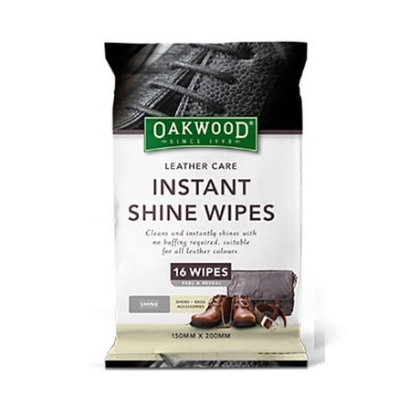 Oakwood Leather Instant Shine Wipes - 16 Count