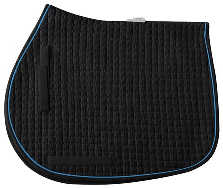 Cotton Quilted All-Purpose Saddle Pad BLACK/SEABLUE