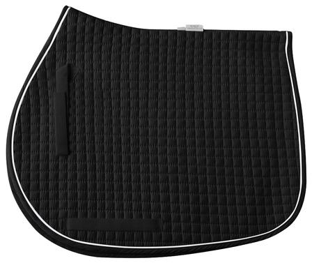 Cotton Quilted All-Purpose Saddle Pad BLACK/WHITE
