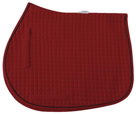 Cotton Quilted All-Purpose Saddle Pad BURGUNDY/BLACK