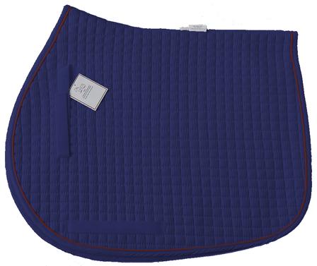 Cotton Quilted All-Purpose Saddle Pad NAVY/BURGUNDY