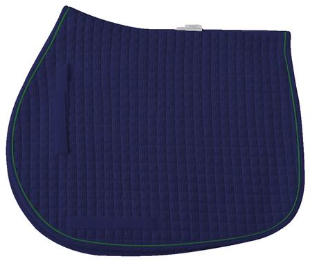 Cotton Quilted All-Purpose Saddle Pad NAVY/HUNTER