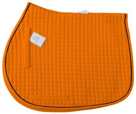 Cotton Quilted All-Purpose Saddle Pad ORANGE/BLACK