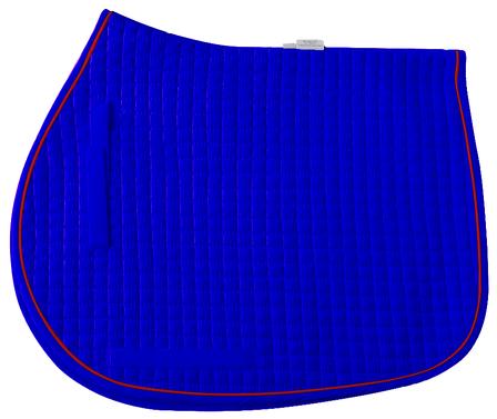 Cotton Quilted All-Purpose Saddle Pad ROYAL/RED