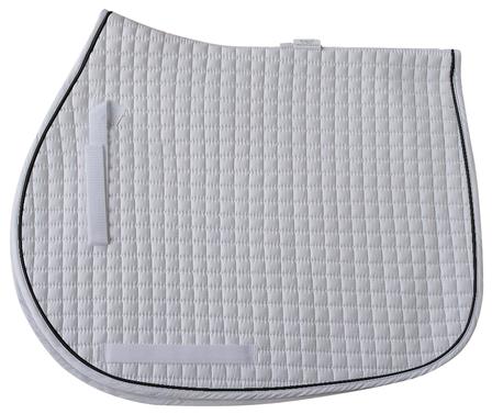 Cotton Quilted All-Purpose Saddle Pad WHITE/BLACK