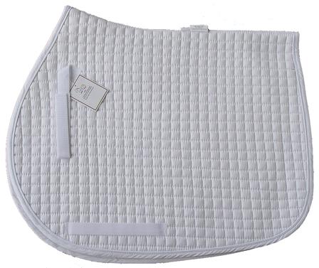 Cotton Quilted All-Purpose Saddle Pad WHITE/WHITE