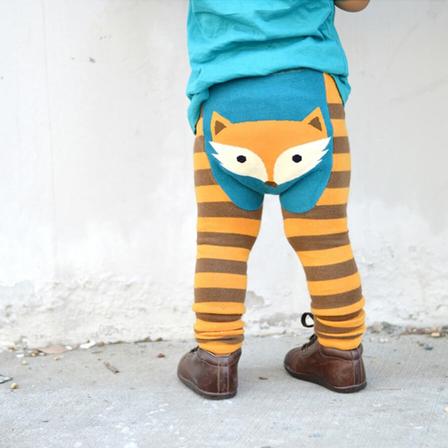 Doodle Pants Kids Winter Fox Cotton Leggings