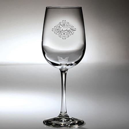 Gallop Floral Etched Red Wine Glass