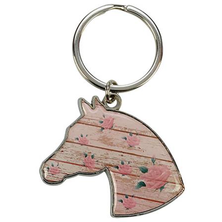 Floral Horse Head Keychain