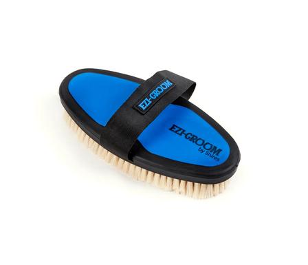 Ezi-Groom Body Brush with Goat Hair BLUE