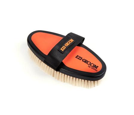 Ezi-Groom Body Brush with Goat Hair ORANGE