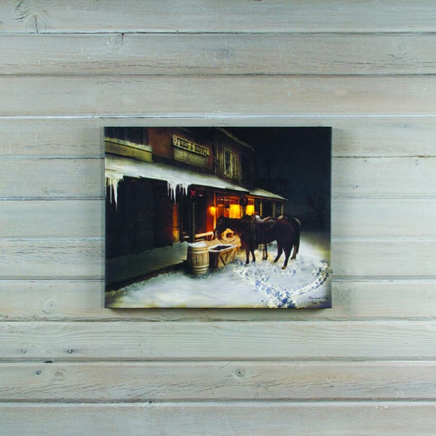 Lighted One Last Stop Canvas