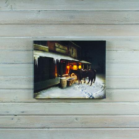 Lighted One Last Stop Canvas
