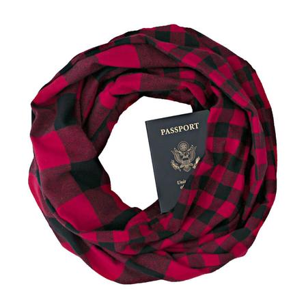 Infinity Loop Secret Pocket Tatanka Flannel Scarf
