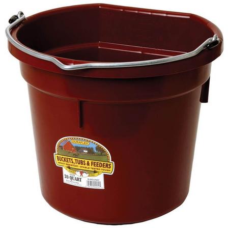 Little Giant Plastic Flat Back Bucket - 20 Qt