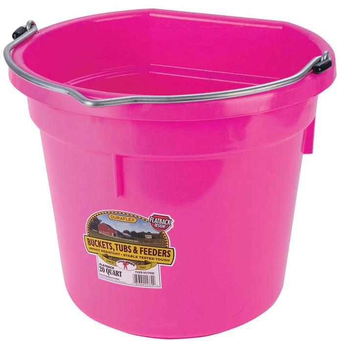 Little Giant, Flat Back Plastic Bucket, 20 qt