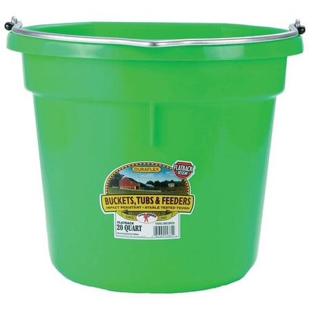 Little Giant Plastic Flat Back Bucket - 20 Qt