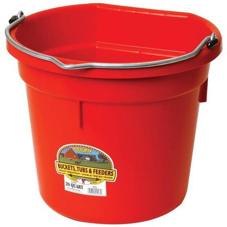 Little Giant Plastic Flat Back Bucket - 20 Qt