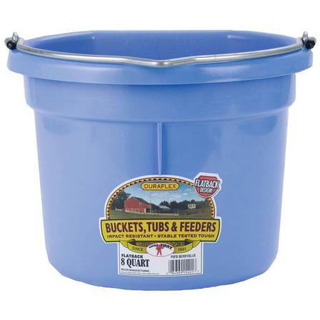 Little Giant Plastic Flat Back Bucket - 8 Qt