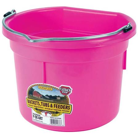 Little Giant Plastic Flat Back Bucket - 8 Qt