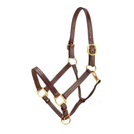 Triple Stitched Track Halter with Adjustable Nose HAVANA