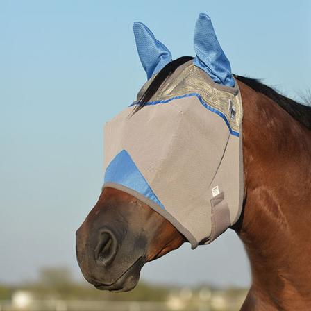 Crusader™ Fly Mask Standard with Ears BLUE