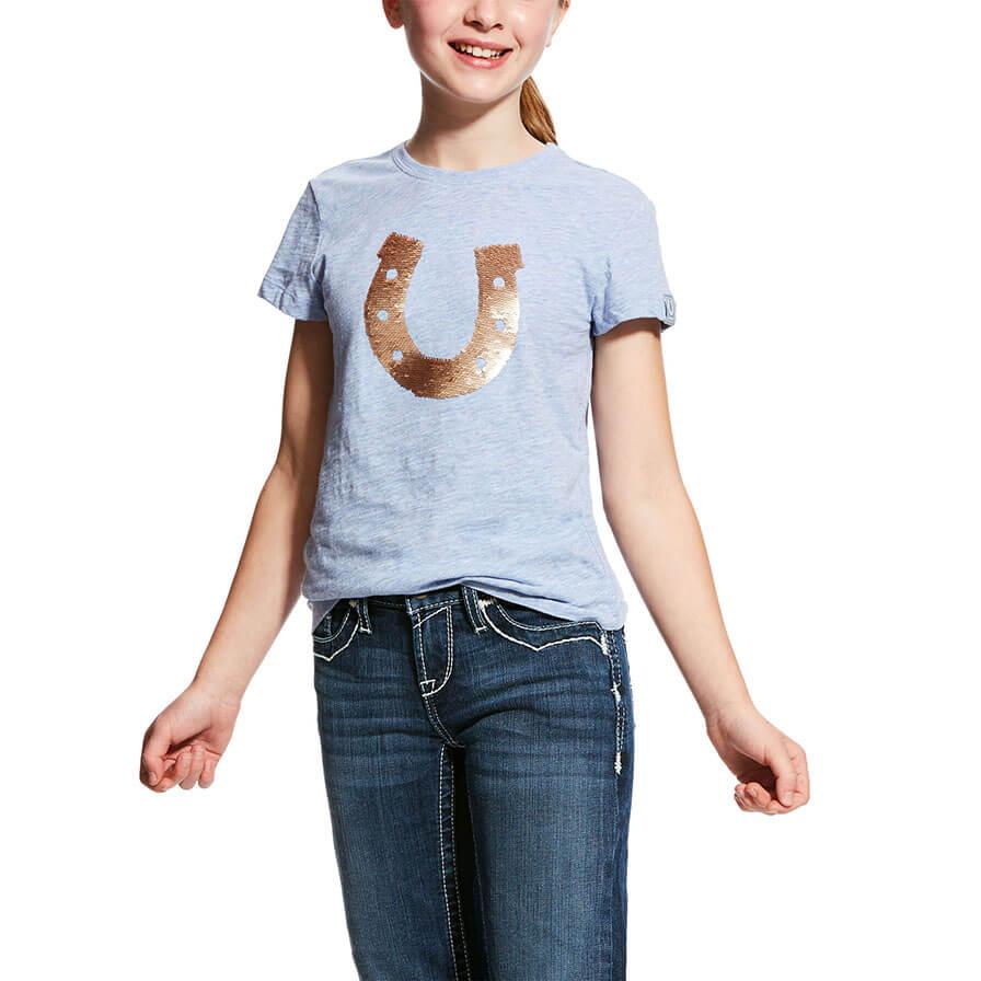Ariat Girls Sequin Shoe Tee
