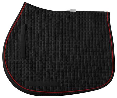 Cotton Quilted All Purpose Square Pad BLACK/RED