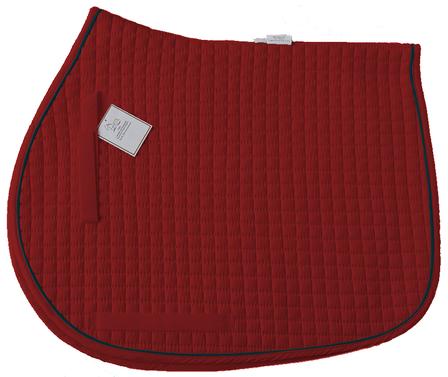 Cotton Quilted All Purpose Square Pad - Pony BURGUNDY/NAVY