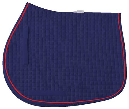 Cotton Quilted All Purpose Square Pad NAVY/RED
