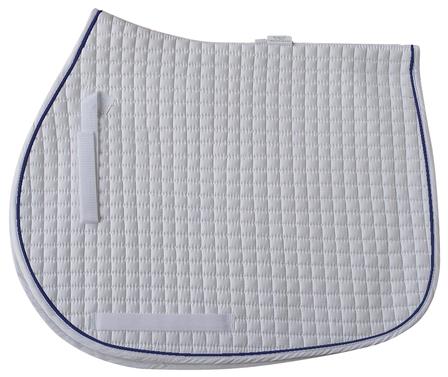 Cotton Quilted All Purpose Square Pad WHITE/NAVY