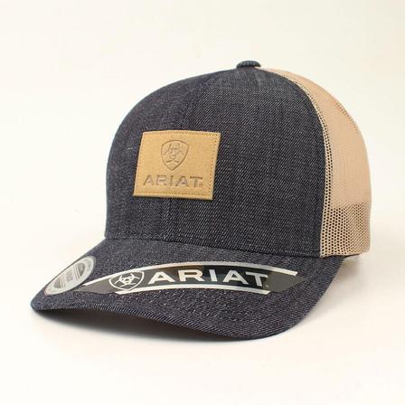 Ariat Men's Snapback Cap with Leather Patch