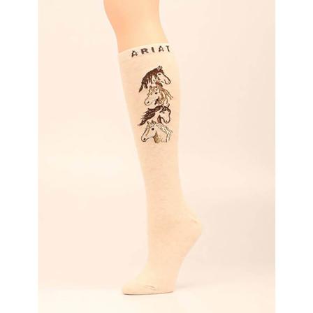 Ariat Horse Head Knee High Sock
